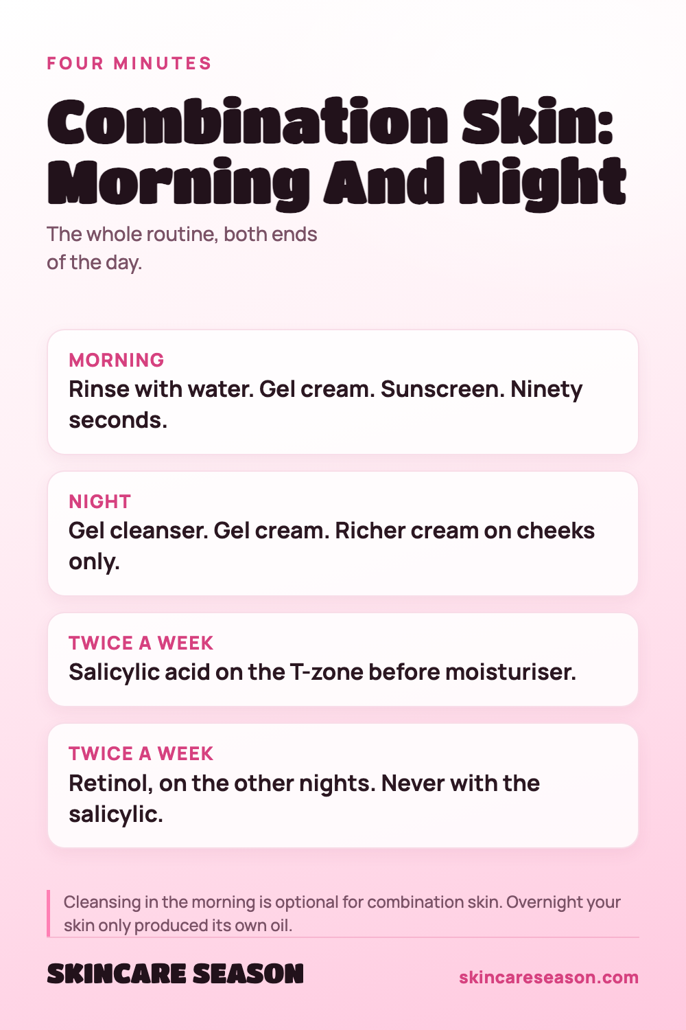 Combination Skin: Morning And Night