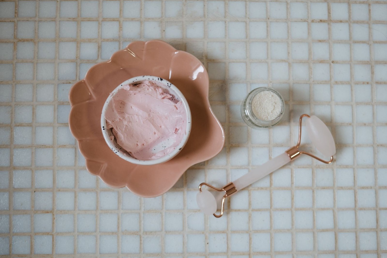 A small pot of homemade lip scrub